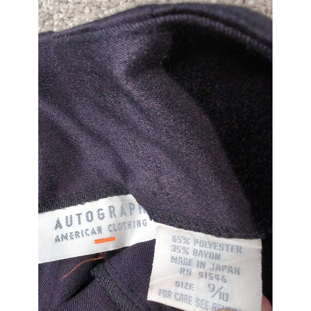 Autograph American Clothing Womens Navy Blue Skirt Size 9 10 Knee Length Pencil - Picture 5 of 8